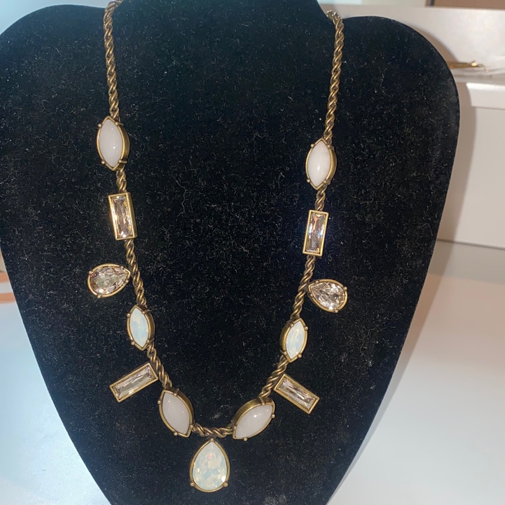 Silpada K & R ‘Crystal Clear Necklace’ ☀️ Quartz, Swarovski Crystals & Brass